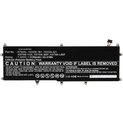 Batterie d'ordinateur portable HP PRO X2 612 G1 BASE DE CLAVIER KT02XL 3230MAH 7.5V