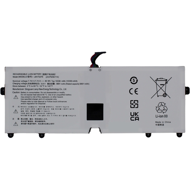 Batterie d'ordinateur portable LG GRAM 17Z970-K.AA55A8 LBV7227E