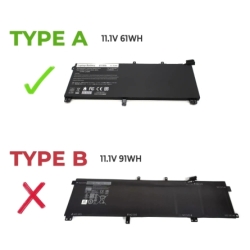 Batterie d'ordinateur portable DELL PRECISION SERIES M3800 TYPE A