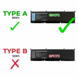 Batterie d'ordinateur portable DELL ALIENWARE M15 R3 R369KF2
