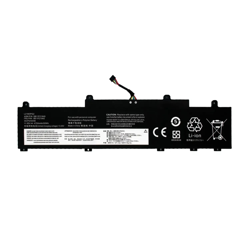 Batterie d'ordinateur portable pour LENOVO THINKPAD C14 SÉRIE L21M3PG2-68-3S1P