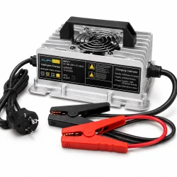 Chargeur LiFePO4 30A pour batteries lithium 12.8V avec pinces
