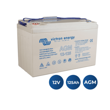 Batterie Victron AGM Super Cycle 12V 125Ah M8
