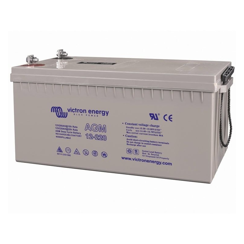 12V/220Ah Batterie AGM à décharge profonde (M8) Victron Energy (BAT412201085)