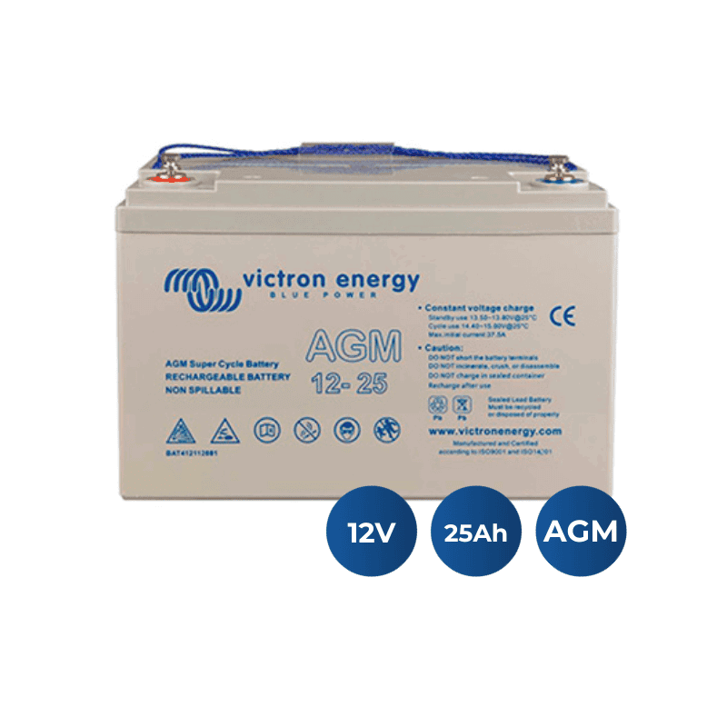12V/25Ah Batterie AGM Super Cycle (M5) Victron Energy (BAT412025081)