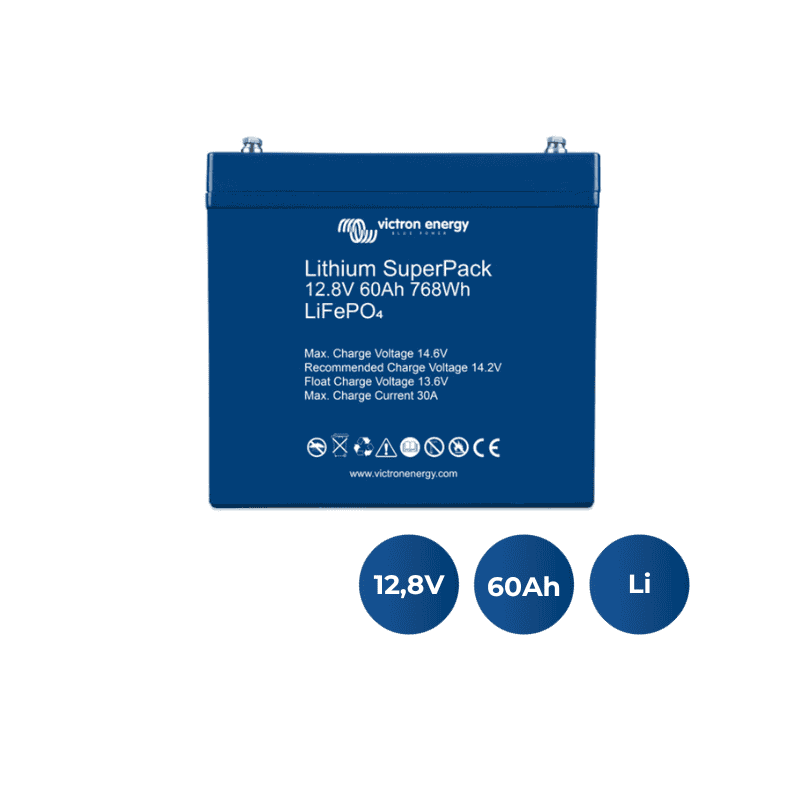 Batterie Lithium SuperPack 12,8V/60Ah (M6) Victron Energy (BAT512060705)