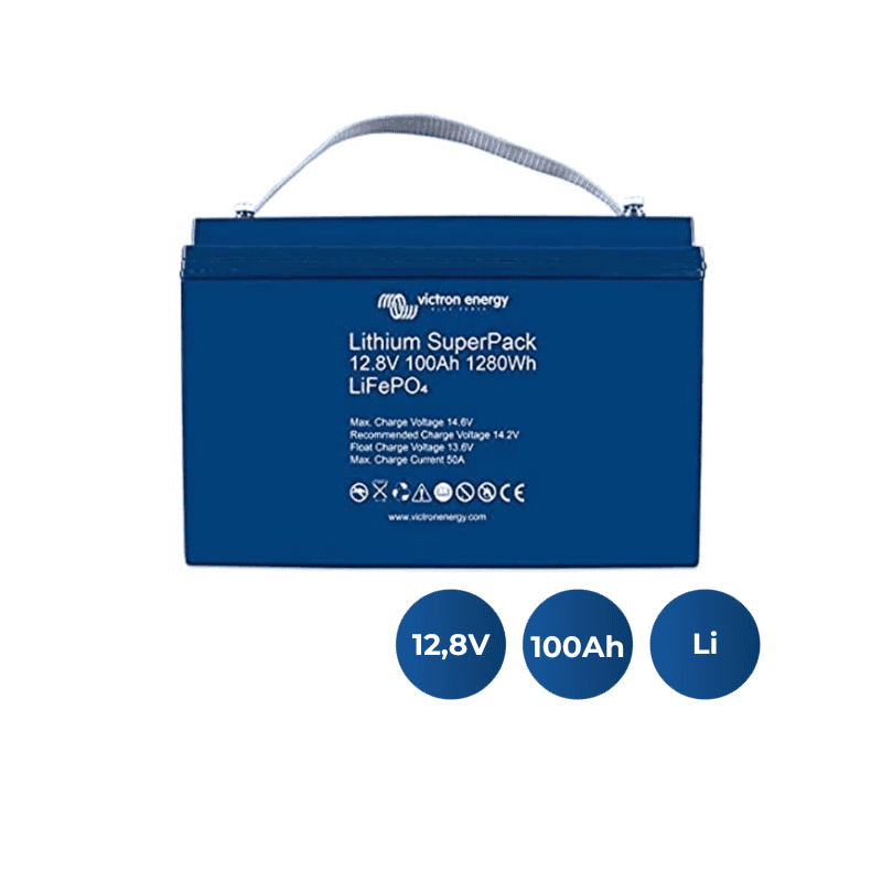 Batterie Lithium SuperPack 12,8V/100Ah-a (M8) Victron Energy (BAT512110712)