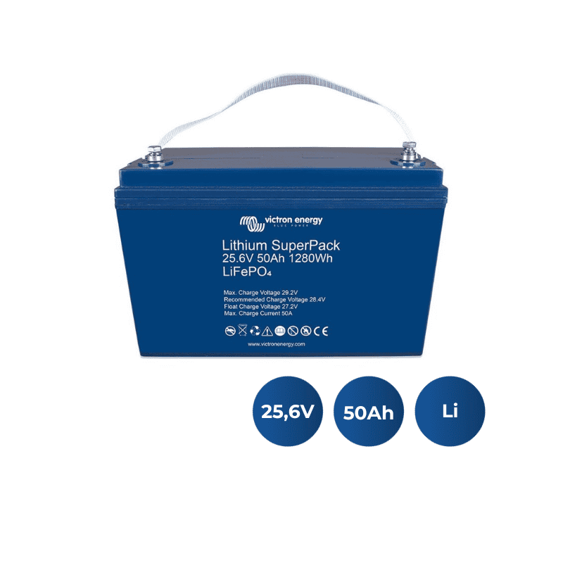 Batterie Lithium SuperPack 25,6V/50Ah (M8) Victron Energy (BAT524050705)