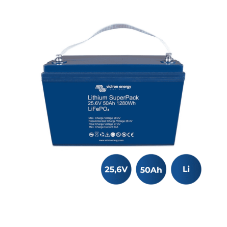 Batterie Lithium SuperPack 25,6V/50Ah (M8) Victron Energy (BAT524050705)
