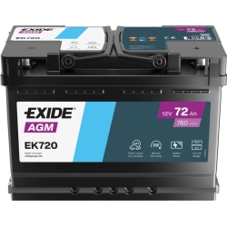 Batterie Exide EK720 Start-Stop AGM 72Ah