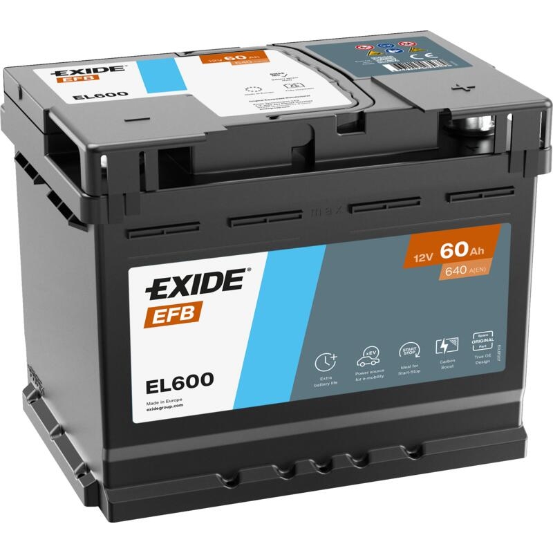 Batterie Exide EL600 Start-Stop EFB 60Ah