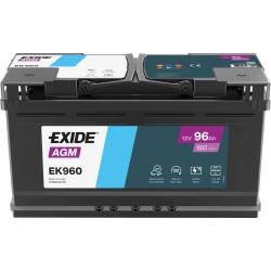 Batterie Exide Start Stop AGM EK960 96Ah