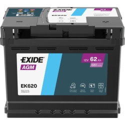 Batterie Exide EK620 Start-Stop AGM 62Ah