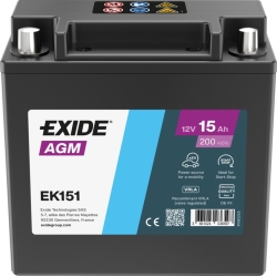 Batterie Exide Auxiliaire EK151 15Ah