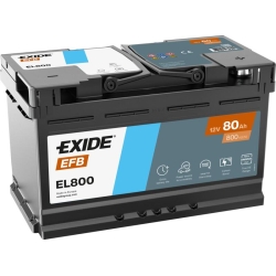 Batterie Exide EL800 Start-Stop EFB 80Ah