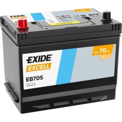 Batterie voiture Exide Excell EB705 70Ah