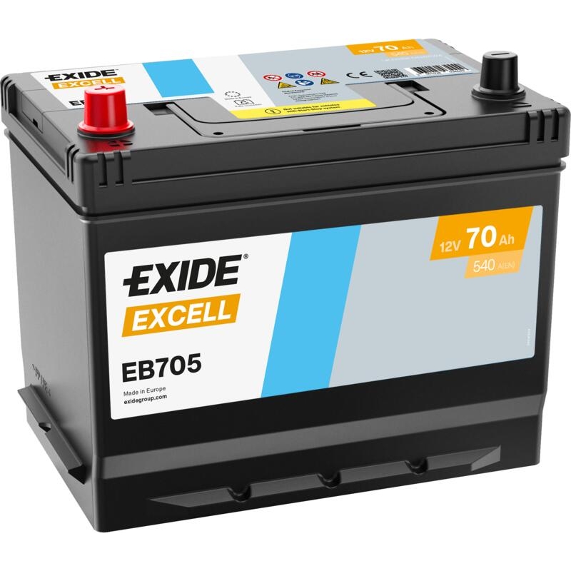 Batterie voiture Exide Excell EB705 70Ah