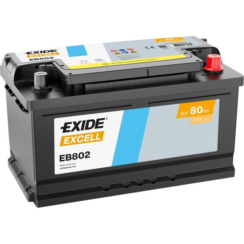 Batterie Exide Excell EB802 80Ah