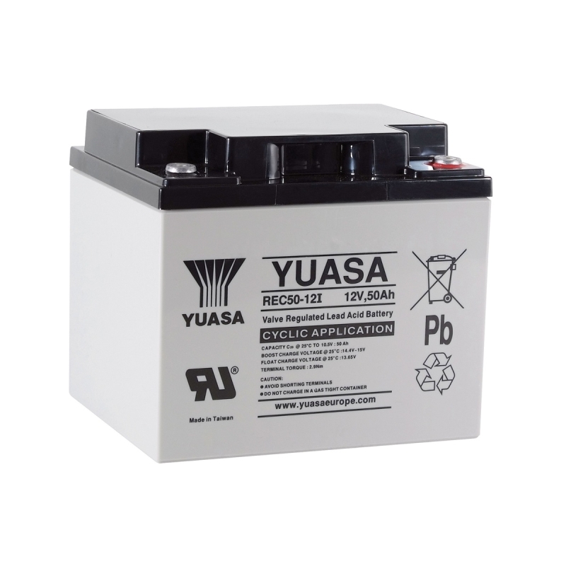 Batterie Yuasa REC50-12I 12V 50Ah AGM cyclique