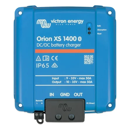 Chargeur booster DC-DC Victron Orion XS 1400, vue de dessus.