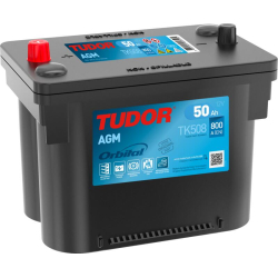 Tudor AGM TK508 12V 50Ah 800A, 260 × 173 × 206 mm, Disposition des bornes: ETN 9