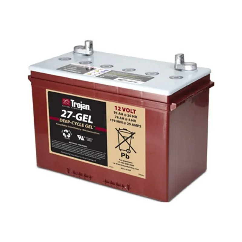 Batterie au Plomb-Acide GEL 12V 91Ah TROJAN 27-GEL Décharge Profonde