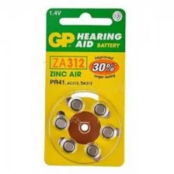 Piles auditives GP Mod.ZA312 (Pack de 60 piles)