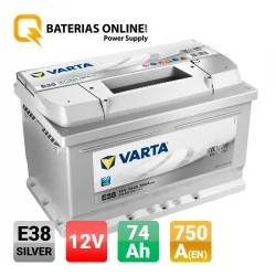 Varta E38. Batterie de voiture Varta 74Ah 12V