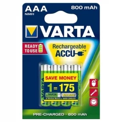 Piles rechargeables Varta AAA 800mah