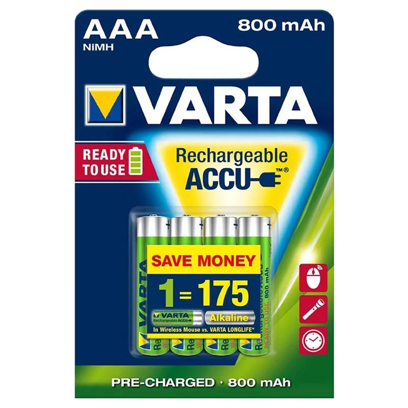 ▷ Piles rechargeables Varta AAA 800 mah