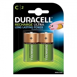 Piles rechargeables Duracell C 3000mAh