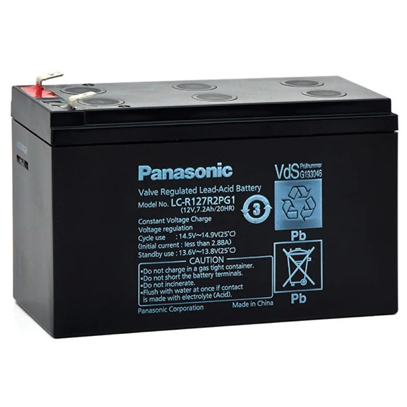 Batterie Plomb-Acide AGM 12V 7.2Ah Panasonic LC-R127R2PG1