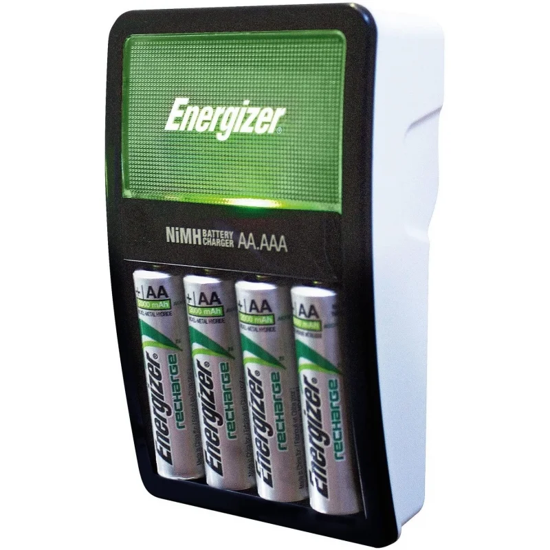 Chargeur de piles universel Energizer pour 2 ou 4 AA et AAA - livré avec 4 piles  rechargeables AA 2000 mAh pas cher