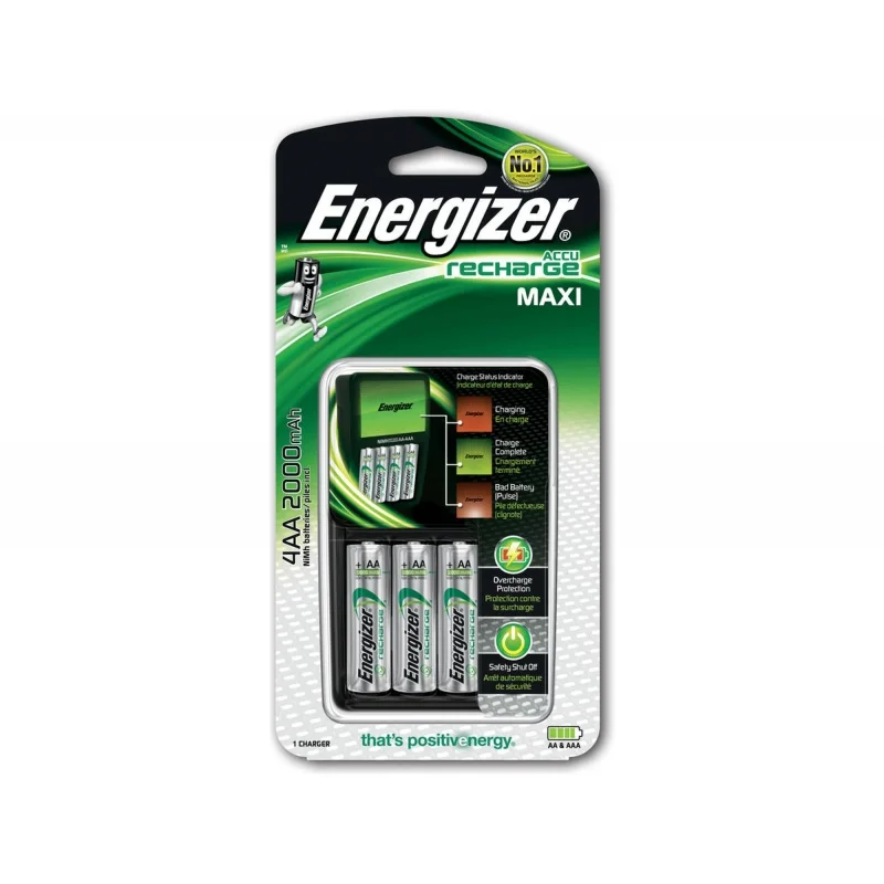 Chargeur Energizer 4 piles AA et AAA - Piles rechargeables