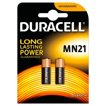 ▷ Piles Alcalines Duracell MN21 Long Lasting Power (2 Unités)