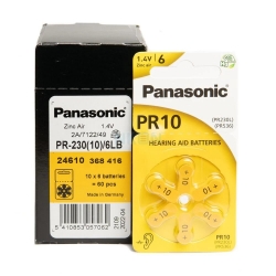 Piles auditives Panasonic PR-230(10)/6LB (Pack 60 piles)
