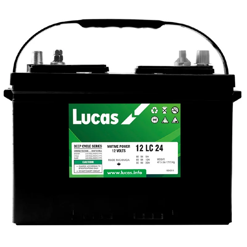 Batterie au Plomb-Acide 12V 80Ah Lucas 12LC24 Cycle Profond
