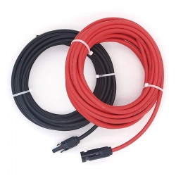 Câble solaire 6mm Rouge et Noir 5 mètres avec connecteur MC4