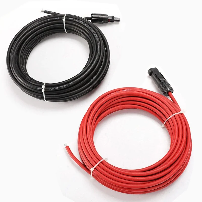 ▷ Câble solaire 6mm Rouge et Noir 10 mètres avec connecteur MC4