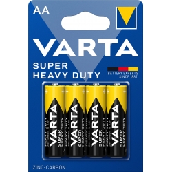 Piles Zinc-Carbone Varta AA Super Heavy Duty (4 Unités)
