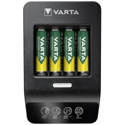 Chargeur ultra-rapide Varta LCD pour piles rechargeables AA, AAA Ni-Mh avec 4 piles AA 2100mah