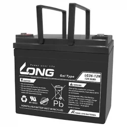 Batterie au Plomb-Acide GEL 12V 36Ah LONG LG36-12N