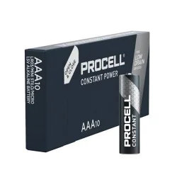 Piles Alcalines Duracell Industrial AAA LR03 remplacées par Procell Constant Power (10 Unités)