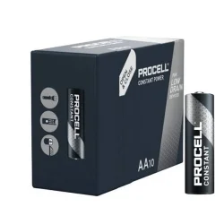 Piles Alcalines Duracell Industrial AA LR6 remplacées par Procell Constant Power (10 Unités)