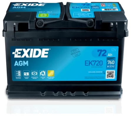 Batterie Exide Start Stop AGM EK720 Exide Start Stop