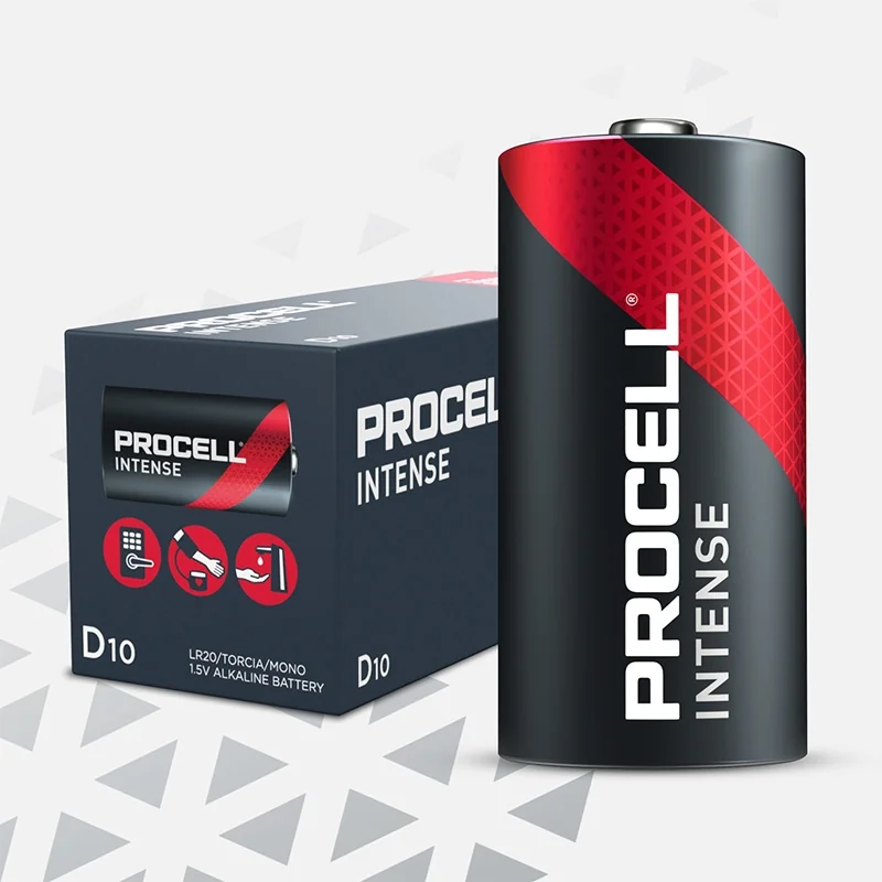 Piles Alcalines Procell D Intense (10 Unités)