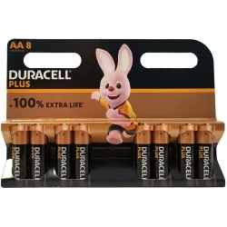 Piles Alcalines Duracell AA LR6 MN1500 Plus Power (8 Unités)