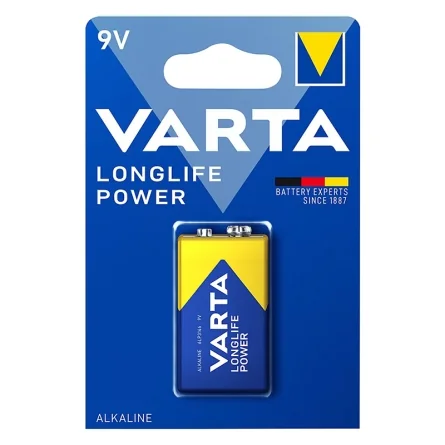 Piles Alcalines Varta 9V Longlife Power (1 Unité)