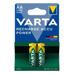 Piles rechargeables AA Varta 2600mah blister de 2 unités