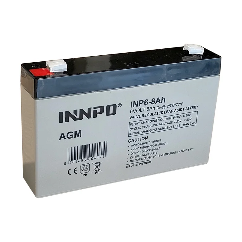 Batterie au Plomb AGM 6V 8Ah